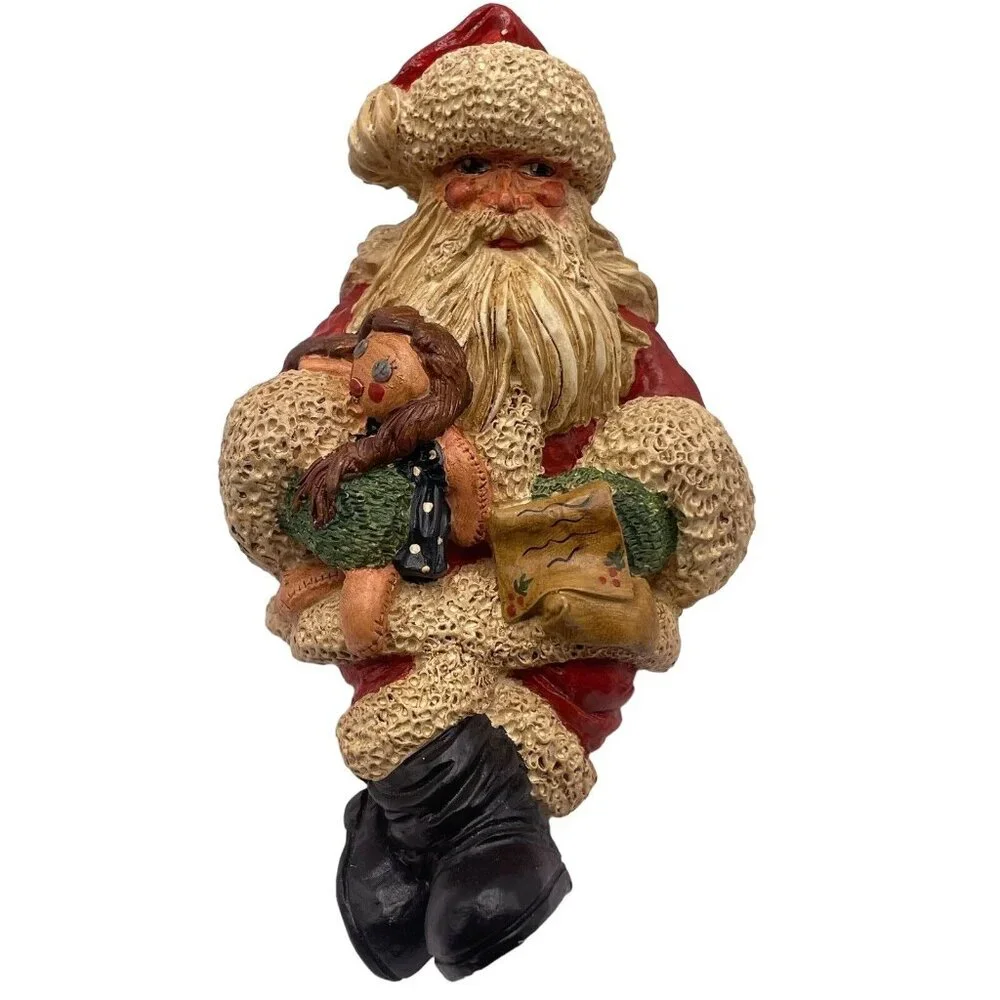 Vtg Santa Claus‎ Christmas Shelf Sitter 1980s Signed Rita Darby “American Santa”